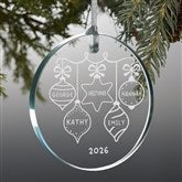 Retro Ornament Personalized Glass Christmas Ornaments - 42426