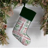 Holiday Repeating Name Personalized Christmas Stockings  - 42477