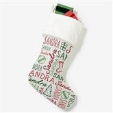 Holiday Repeating Name Personalized Christmas Stockings  - 42477