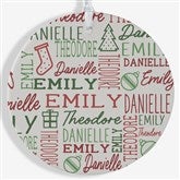 Holiday Repeating Name Personalized Christmas Ornament - 42483
