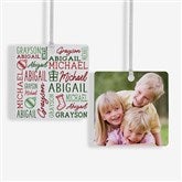 Holiday Repeating Name Personalized Christmas Ornament - 42483