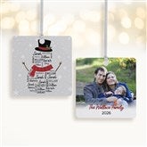 Snowman Repeating Name Personalized Ornament - 42496