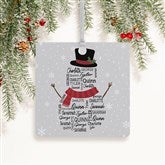Snowman Repeating Name Personalized Ornament - 42496