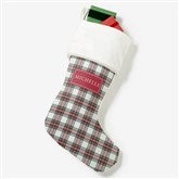 Classic Holiday Plaid Personalized Christmas Stockings  - 42735