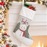 Watercolor Snowman Personalized Christmas Stockings  - 43075