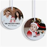 Merry  Bright Personalized Photo Christmas Ornaments - 43126