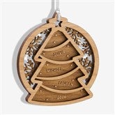 Family Tree Personalized Two Piece Wood Ornament  - 43149