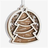 Family Tree Personalized Two Piece Wood Ornament  - 43149