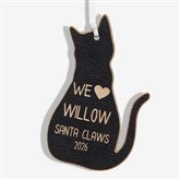 Personalized Cat Wood Christmas Ornament - 43151