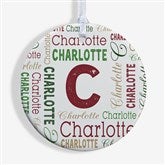 Christmas Repeating Name Personalized Ornament  - 43152