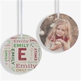 Christmas Repeating Name Personalized Ornament  - 43152