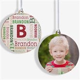 Christmas Repeating Name Personalized Ornament  - 43152