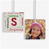 Christmas Repeating Name Personalized Ornament  - 43152