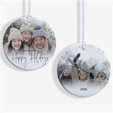 Script Family Photo Personalized Ornament  - 43214