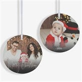 Script Family Photo Personalized Ornament  - 43214
