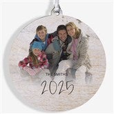 Script Family Photo Personalized Ornament  - 43214