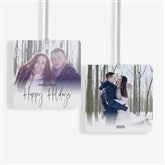 Script Family Photo Personalized Ornament  - 43214