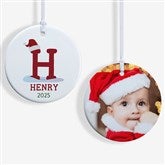 Initially Santa Personalized Christmas Ornaments - 43225