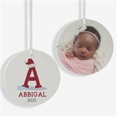 Initially Santa Personalized Christmas Ornaments - 43225