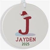 Initially Santa Personalized Christmas Ornaments - 43225