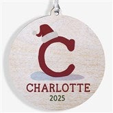 Initially Santa Personalized Christmas Ornaments - 43225