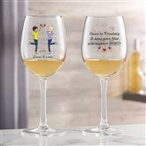 2 Friends Red Wine Glass