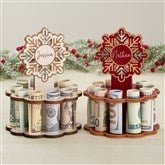 Snowflake Personalized Wood Money Holder - 43762