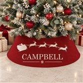 Santa Sleigh Personalized Christmas Tree Collar  - 44096