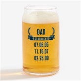 Date Established Printed Beer Glass  - 44540