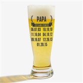 Date Established Printed Beer Glass  - 44540