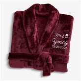 Bride Bling Wedding Embroidered Luxury Fleece Robes - 44664