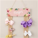 Floral Name Personalized Bow Holder - 45559