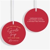 Girls Trips Personalized Christmas Ornament  - 45625