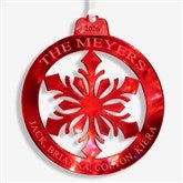 Snowflake Personalized Acrylic Christmas Ornament - 45710