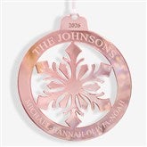 Snowflake Personalized Acrylic Christmas Ornament - 45710