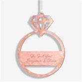 Engagement Ring Personalized Acrylic Ornament - 45713