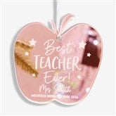 Best Teacher Personalized Apple Christmas Ornament  - 45719