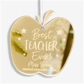 Best Teacher Personalized Apple Christmas Ornament  - 45719
