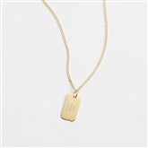 Gold Sterling Dog Tag Nec