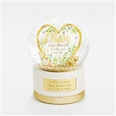 Gold Mom Heart Snow Globe