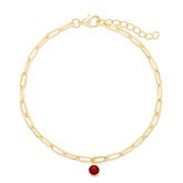 Gold 1 Stone Bracelet