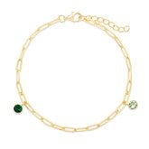 Gold 2 Stone Bracelet