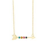 Gold 4 Stone Necklace