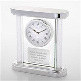 Silver Glass Column Clock