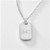 Silver Dog Tag - Vertical