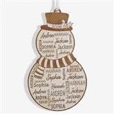 Snowman Repeating Name Personalized Wood Ornament - 46346