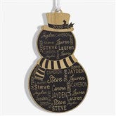 Snowman Repeating Name Personalized Wood Ornament - 46346