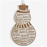 Snowman Repeating Name Personalized Wood Ornament - 46346