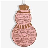 Snowman Repeating Name Personalized Wood Ornament - 46346