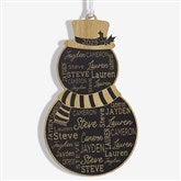 Snowman Repeating Name Personalized Wood Ornament - 46346